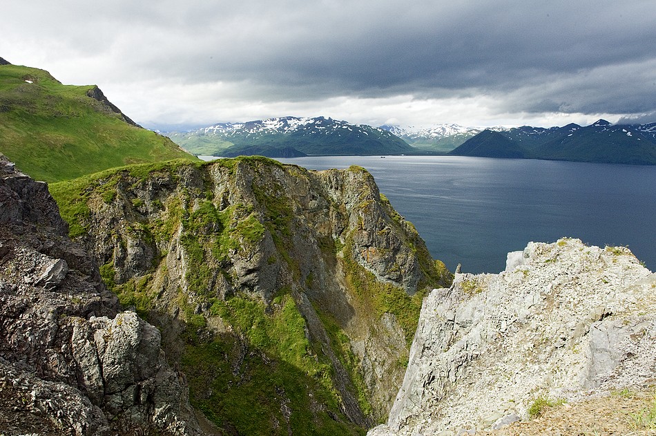 A view of Unalaska Bay, Dutch Harbor, Alaska